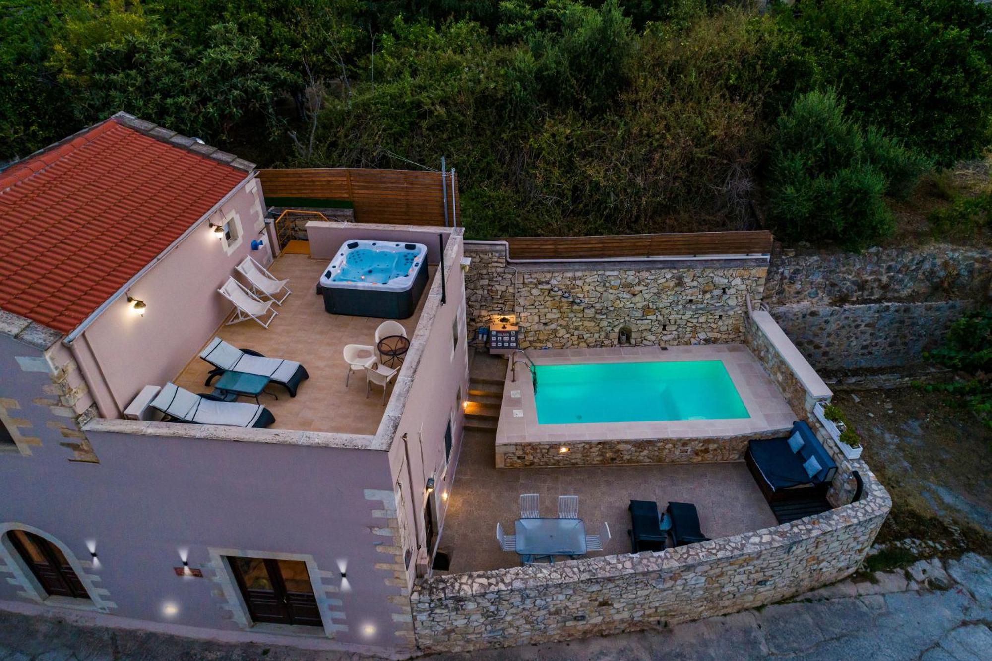 Olga'S Filoxenia - Villa Aladanos-Private Pool And Heated Jacuzzi Makhairoí Esterno foto